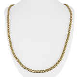 18k Yellow Gold 26g Vintage Ladies 4mm Popcorn Link Necklace Italy 26"