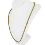 18k Yellow Gold 26g Vintage Ladies 4mm Popcorn Link Necklace Italy 26"