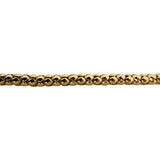 18k Yellow Gold 26g Vintage Ladies 4mm Popcorn Link Necklace Italy 26"