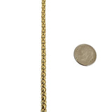 18k Yellow Gold 26g Vintage Ladies 4mm Popcorn Link Necklace Italy 26"