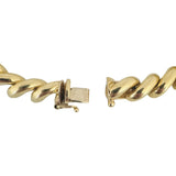 14k Yellow Gold 18.5g Ladies Polished 8mm San Marco Link Bracelet Italy 7"