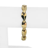 14k Yellow Gold 16.3g Ladies Polished 10mm Fancy Wave Link Bracelet Italy 7"