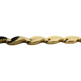 14k Yellow Gold 16.3g Ladies Polished 10mm Fancy Wave Link Bracelet Italy 7"