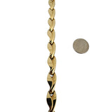 14k Yellow Gold 16.3g Ladies Polished 10mm Fancy Wave Link Bracelet Italy 7"