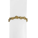 14k Yellow Gold 18g Solid Vintage 7.5mm Chunky Nugget Link Bracelet 7.25"