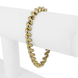 14k Yellow Gold 13.4g Ladies Polished 7mm San Marco Link Bracelet Turkey 7"