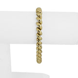 14k Yellow Gold 13.4g Ladies Polished 7mm San Marco Link Bracelet Turkey 7"