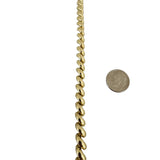 14k Yellow Gold 13.4g Ladies Polished 7mm San Marco Link Bracelet Turkey 7"