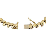 14k Yellow Gold 13.4g Ladies Polished 7mm San Marco Link Bracelet Turkey 7"