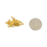 24k Pure Yellow Gold 5.9g Solid 3D Lucky Rat Charm Pendant