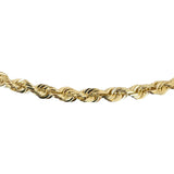 14k Yellow Gold 45.3g Solid Heavy 5mm Diamond Cut Rope Chain Necklace 26"