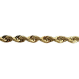 14k Yellow Gold 45.3g Solid Heavy 5mm Diamond Cut Rope Chain Necklace 26"