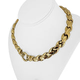 14k Yellow Gold 56.2g Ladies Polished Thick 12mm Fancy Link Necklace Italy 16"