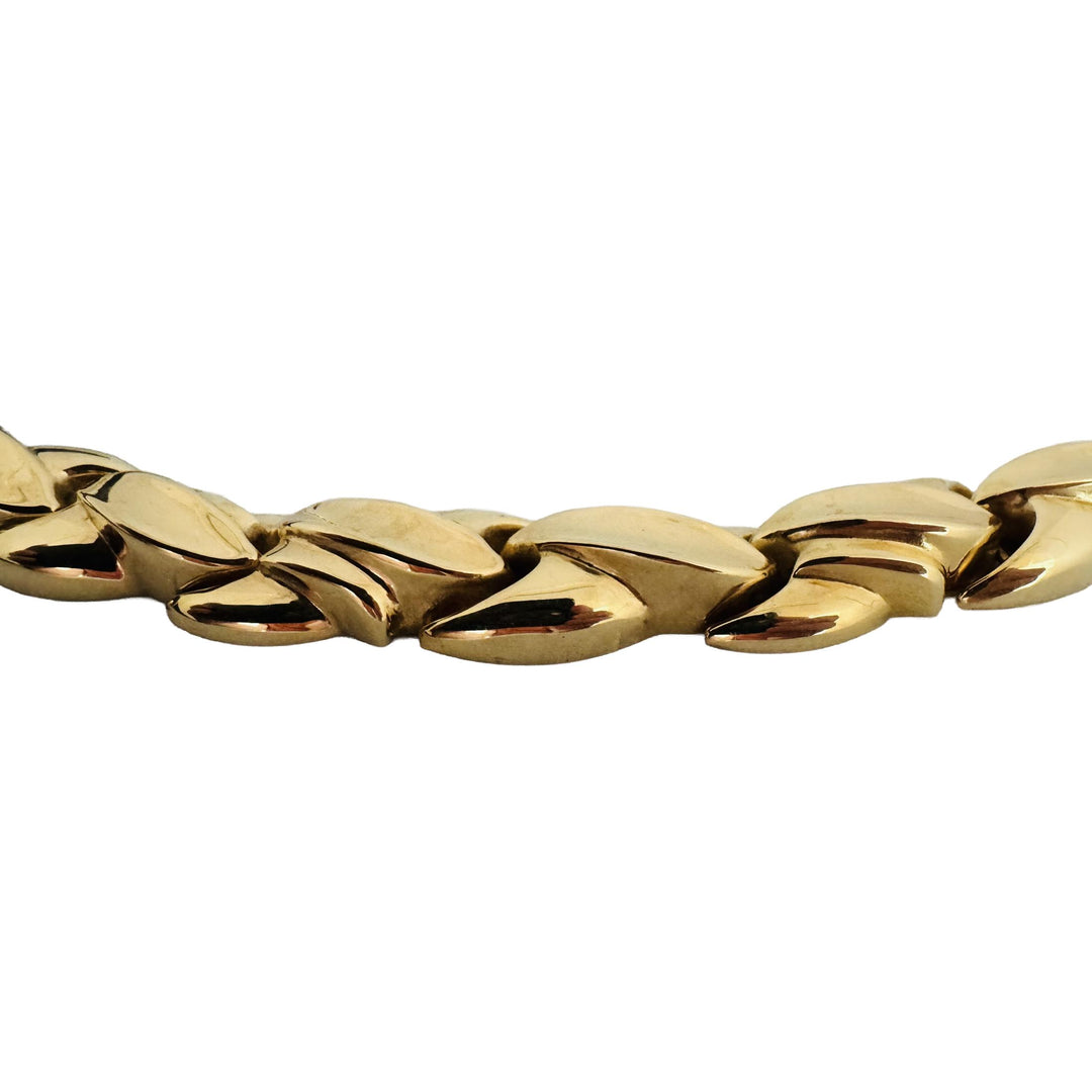 14k Yellow Gold 56.2g Ladies Polished Thick 12mm Fancy Link Necklace Italy 16"