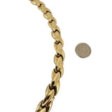 14k Yellow Gold 56.2g Ladies Polished Thick 12mm Fancy Link Necklace Italy 16"