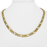14k Yellow Gold 41.2g Solid Vintage UnoAErre Figaro Link Necklace Italy 18.5"