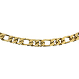 14k Yellow Gold 41.2g Solid Vintage UnoAErre Figaro Link Necklace Italy 18.5"