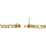 14k Yellow Gold 41.2g Solid Vintage UnoAErre Figaro Link Necklace Italy 18.5"