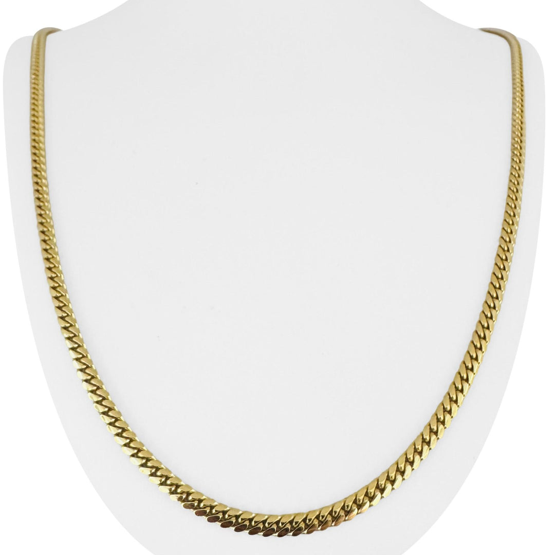 14k Yellow Gold 33g Solid Heavy 4mm Cuban Link Chain Necklace 26"