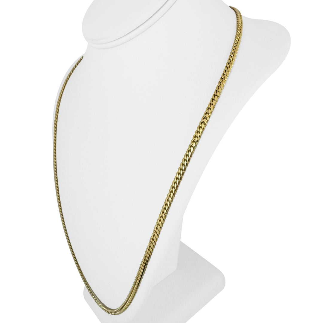 14k Yellow Gold 33g Solid Heavy 4mm Cuban Link Chain Necklace 26"