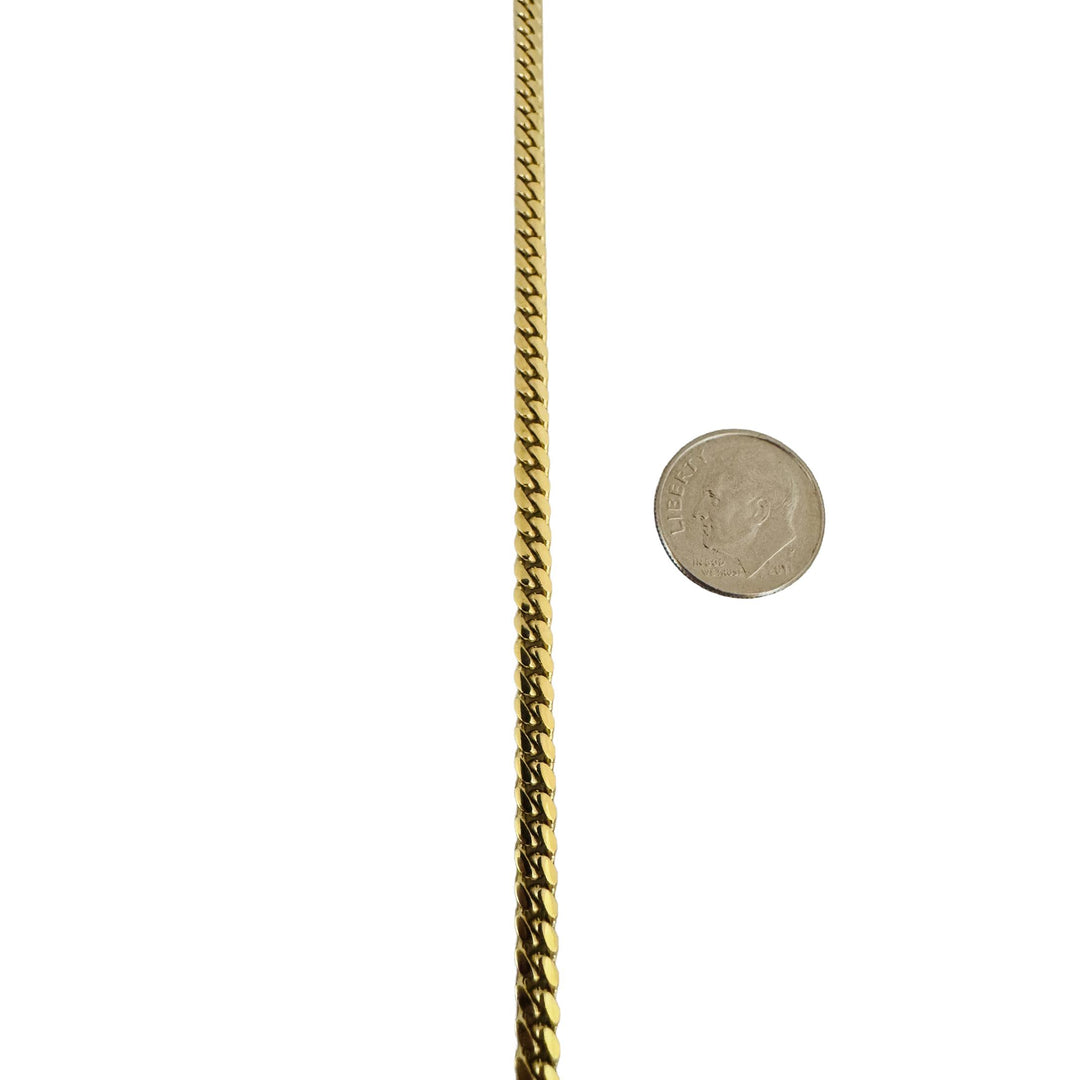 14k Yellow Gold 33g Solid Heavy 4mm Cuban Link Chain Necklace 26"