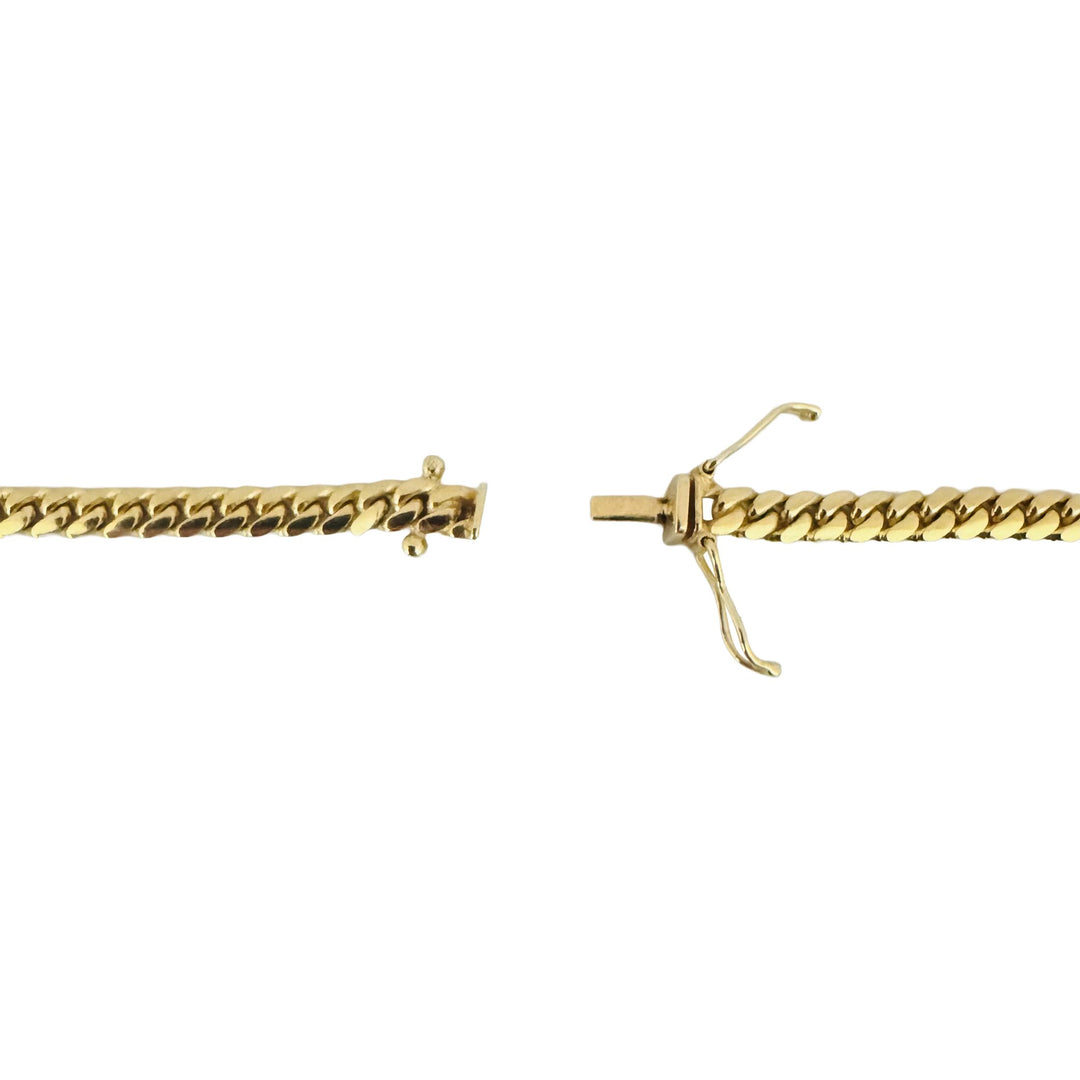 14k Yellow Gold 33g Solid Heavy 4mm Cuban Link Chain Necklace 26"