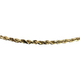 14k Yellow Gold 11.2g Solid 2.2mm Diamond Cut Rope Chain Necklace 24"