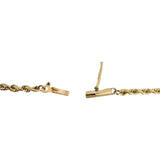 14k Yellow Gold 11.2g Solid 2.2mm Diamond Cut Rope Chain Necklace 24"