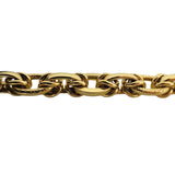 14k Yellow Gold 15.4g Ladies Polished 10mm Fancy Oval Link Bracelet Italy 7.25"