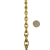14k Yellow Gold 15.4g Ladies Polished 10mm Fancy Oval Link Bracelet Italy 7.25"