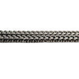 14k White Gold 22.4g Heavy Vintage Braided Mesh Link Bracelet Italy 7.25"