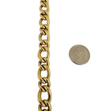 14k Yellow Gold 14.7g Ladies Hollow 10mm Curb Link Bracelet Italy 7.25"