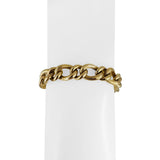 14k Yellow Gold 14.7g Ladies Hollow 10mm Curb Link Bracelet Italy 7.25"