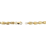 14k Yellow Gold 16g Ladies Diamond Cut 5mm Fancy Link Necklace 15.5"