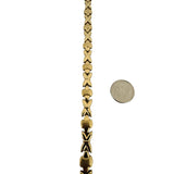 14k Yellow Gold 27.6g Ladies Hugs and Kisses XO Link Necklace Italy 17"