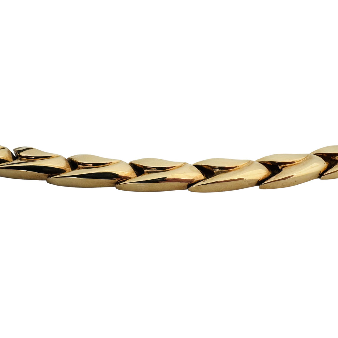 14k Yellow Gold 31.6g Ladies Polished 8mm Fancy Link Necklace Italy 16"
