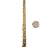 14k Tri Tone Gold 15.4g Ladies Braided Herringbone Necklace Italy 18"