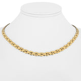 14k Yellow Gold 17.2g Ladies 5.5mm Fancy Geometric Link Necklace Italy 17"