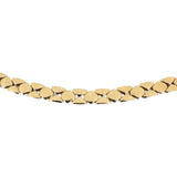 14k Yellow Gold 17.2g Ladies 5.5mm Fancy Geometric Link Necklace Italy 17"