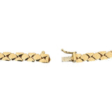 14k Yellow Gold 17.2g Ladies 5.5mm Fancy Geometric Link Necklace Italy 17"