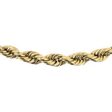 14k Yellow Gold 30.7g Hollow Thick 7.5mm Men's Rope Chain Necklace 26"