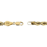 14k Yellow Gold 30.7g Hollow Thick 7.5mm Men's Rope Chain Necklace 26"
