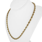 14k Yellow Gold 51.8g Solid Heavy 6mm Diamond Cut Rope Chain Necklace 20"