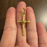 22k Yellow Gold 11.3g Solid Heavy Vintage Cross Pendant 2"