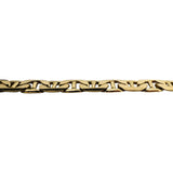 14k Yellow Gold 43.5g Solid Men's 7mm Mariner Link Chain Necklace Italy 22"