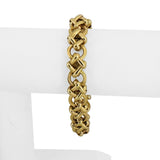 14k Yellow Gold 18g Ladies Polished 11mm Fancy  Link Bracelet Italy 7.25"