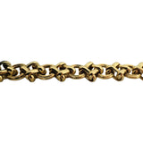14k Yellow Gold 18g Ladies Polished 11mm Fancy  Link Bracelet Italy 7.25"
