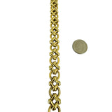 14k Yellow Gold 18g Ladies Polished 11mm Fancy  Link Bracelet Italy 7.25"
