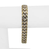 14k Yellow and White Gold 15.6g Diamond Cut Fancy Link Bracelet Turkey 7.5"