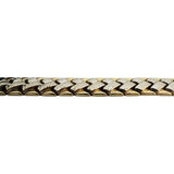 14k Yellow and White Gold 15.6g Diamond Cut Fancy Link Bracelet Turkey 7.5"
